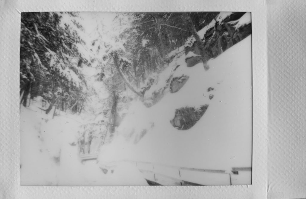 flume gorge winter snow